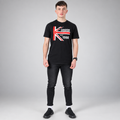 Vistuba Men's Jet Black London 1986 - Retro Vintage Design Spot Print T-Shirt - Soft Cotton Jersey Fabric