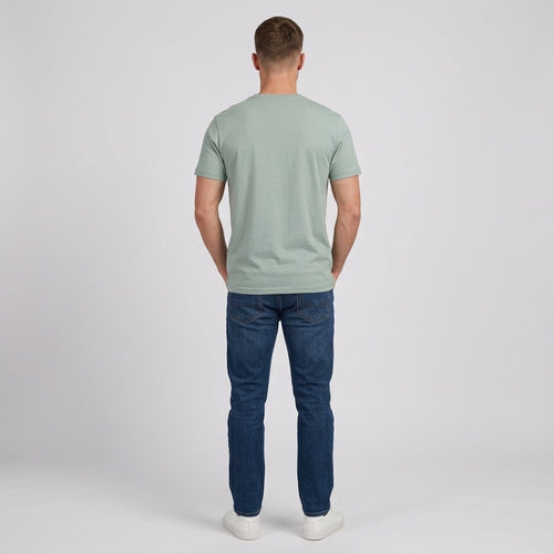 Vistuba Men's  Stormy Sea High Speed Spot Print Short Sleeve T-Shirt - Soft Cotton Jersey Fabric