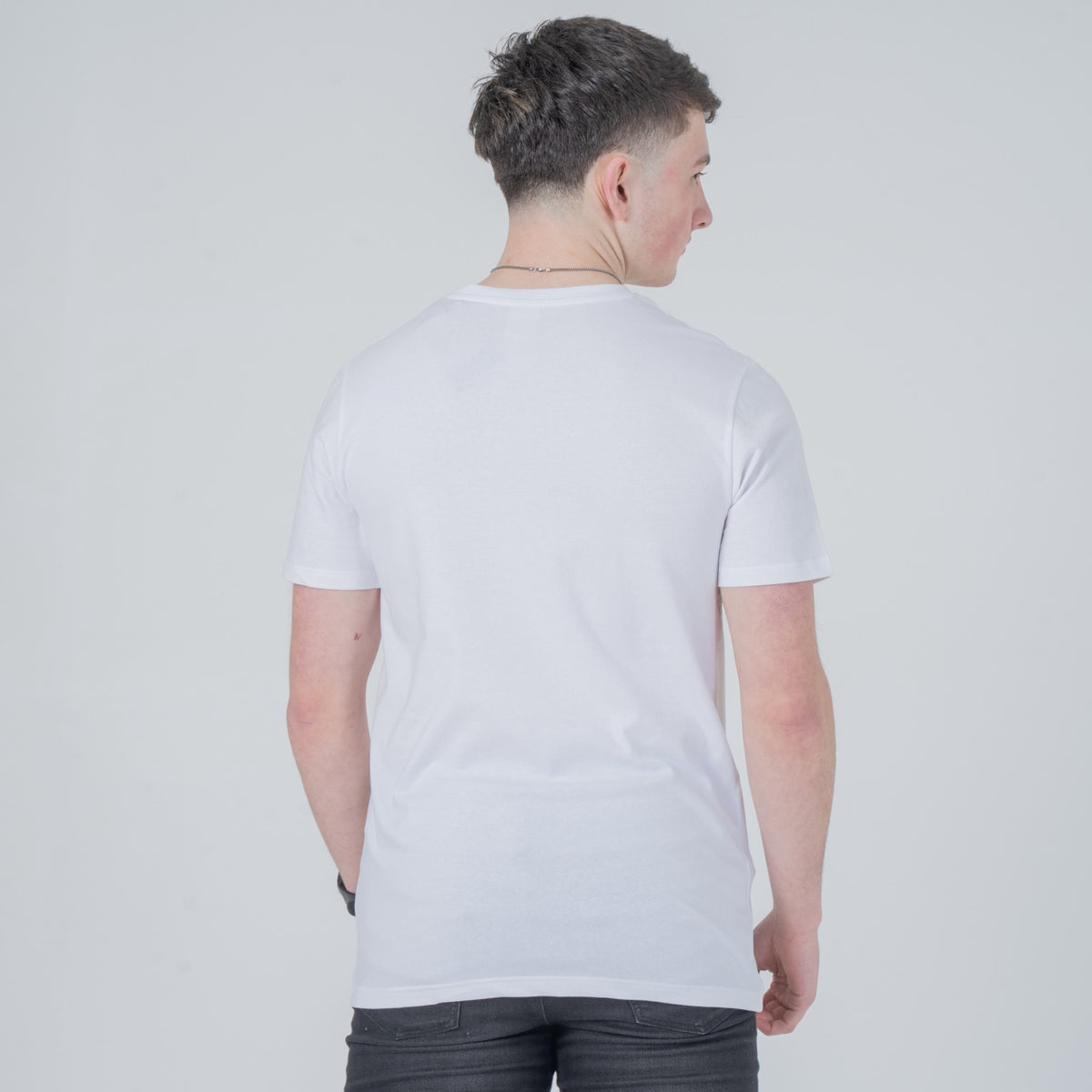 Vistuba Men's White Free Style Spot Print T-Shirt - Soft Cotton Jersey Fabric