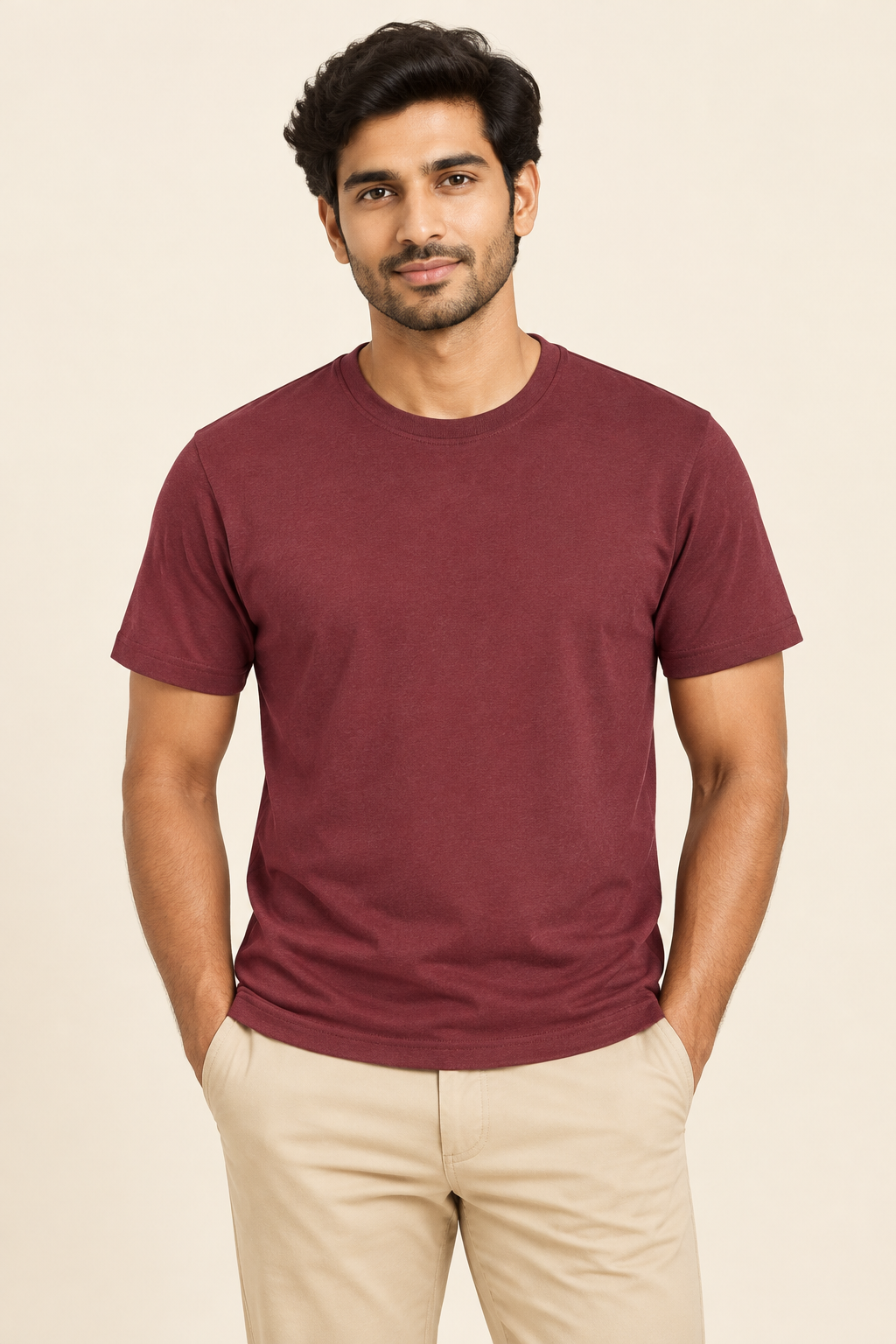 Vistuba Men's  Basic/Plain Short Sleeve T-Shirt - Soft Cotton Jersey Fabric