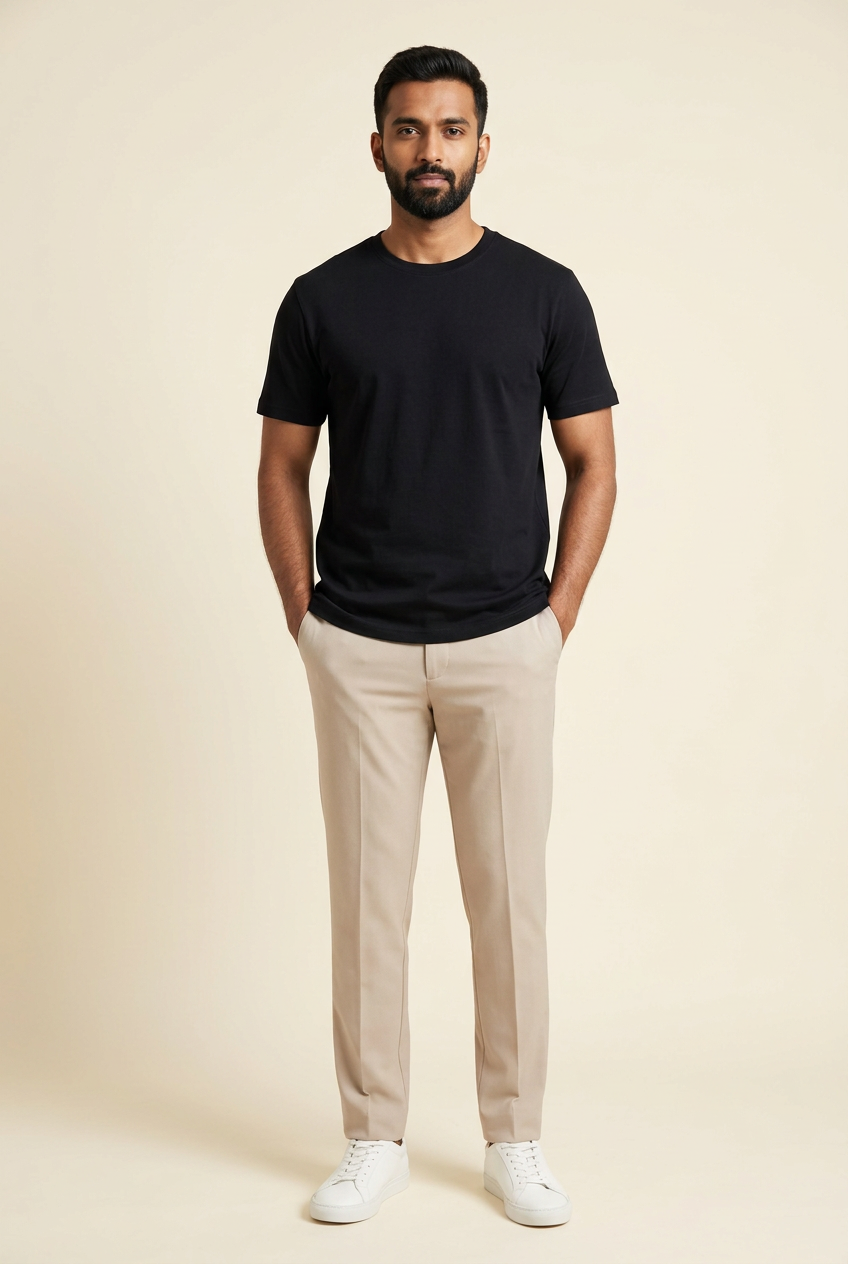 Vistuba Men's  Basic/Plain Short Sleeve T-Shirt - Soft Cotton Jersey Fabric