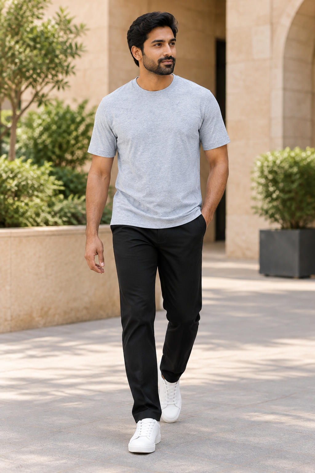 Vistuba Men's  Basic/Plain Short Sleeve T-Shirt - Soft Cotton Jersey Fabric
