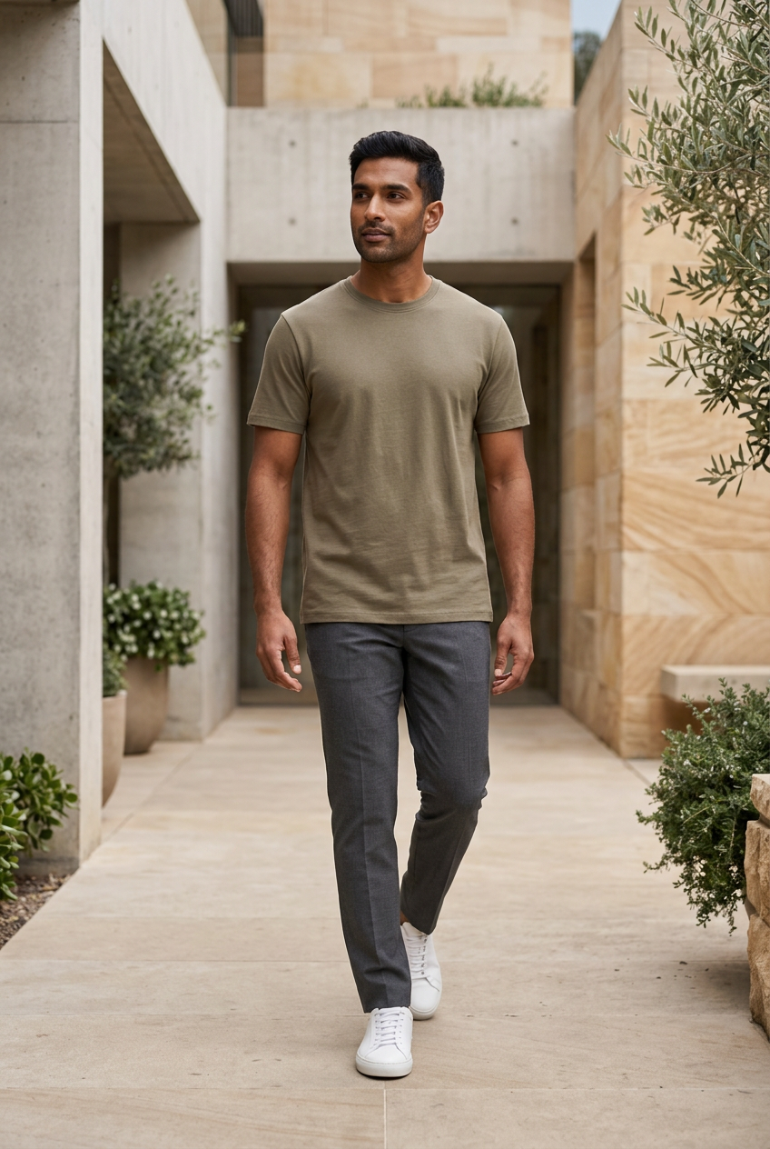 Vistuba Men's  Basic/Plain Short Sleeve T-Shirt - Soft Cotton Jersey Fabric