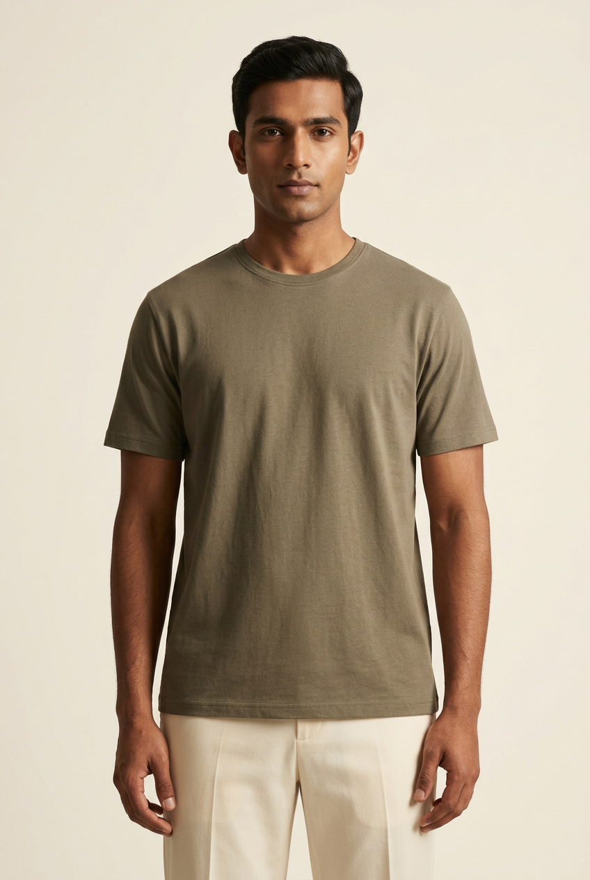 Vistuba Men's  Basic/Plain Short Sleeve T-Shirt - Soft Cotton Jersey Fabric