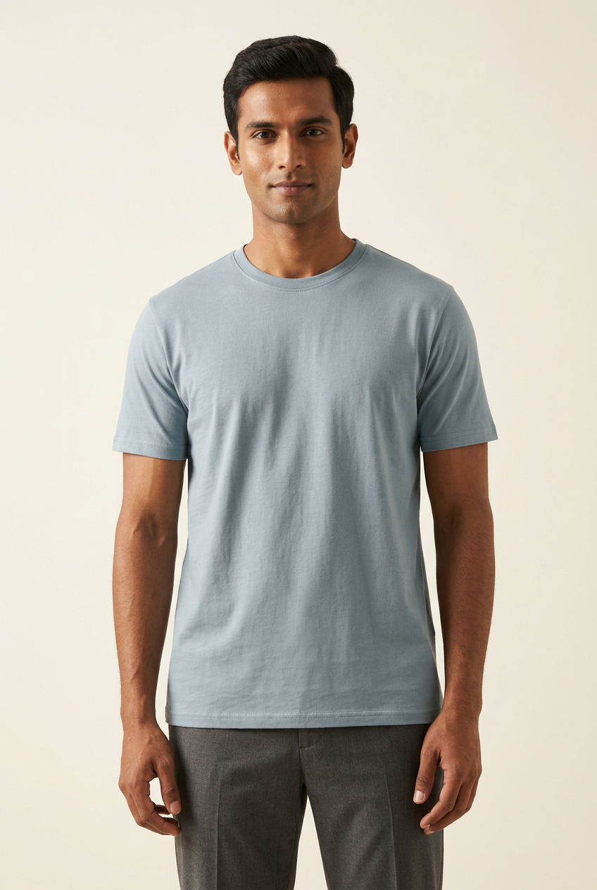 Vistuba Men's  Basic/Plain Short Sleeve T-Shirt - Soft Cotton Jersey Fabric