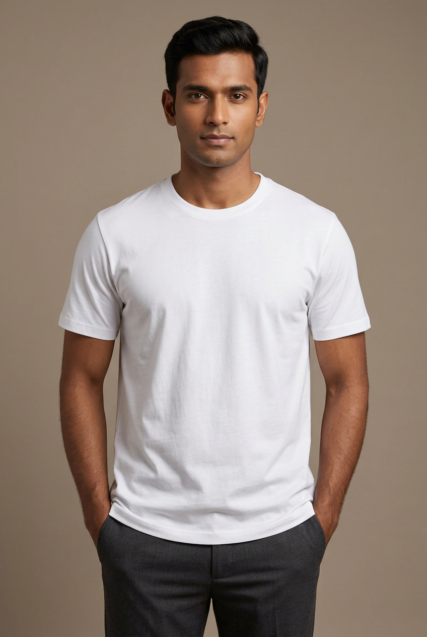 Vistuba Men's  Basic/Plain Short Sleeve T-Shirt - Soft Cotton Jersey Fabric